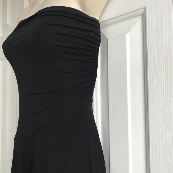 BEBE Strapless Stretchy Black Dress - Sz S - Picture 4 of 11
